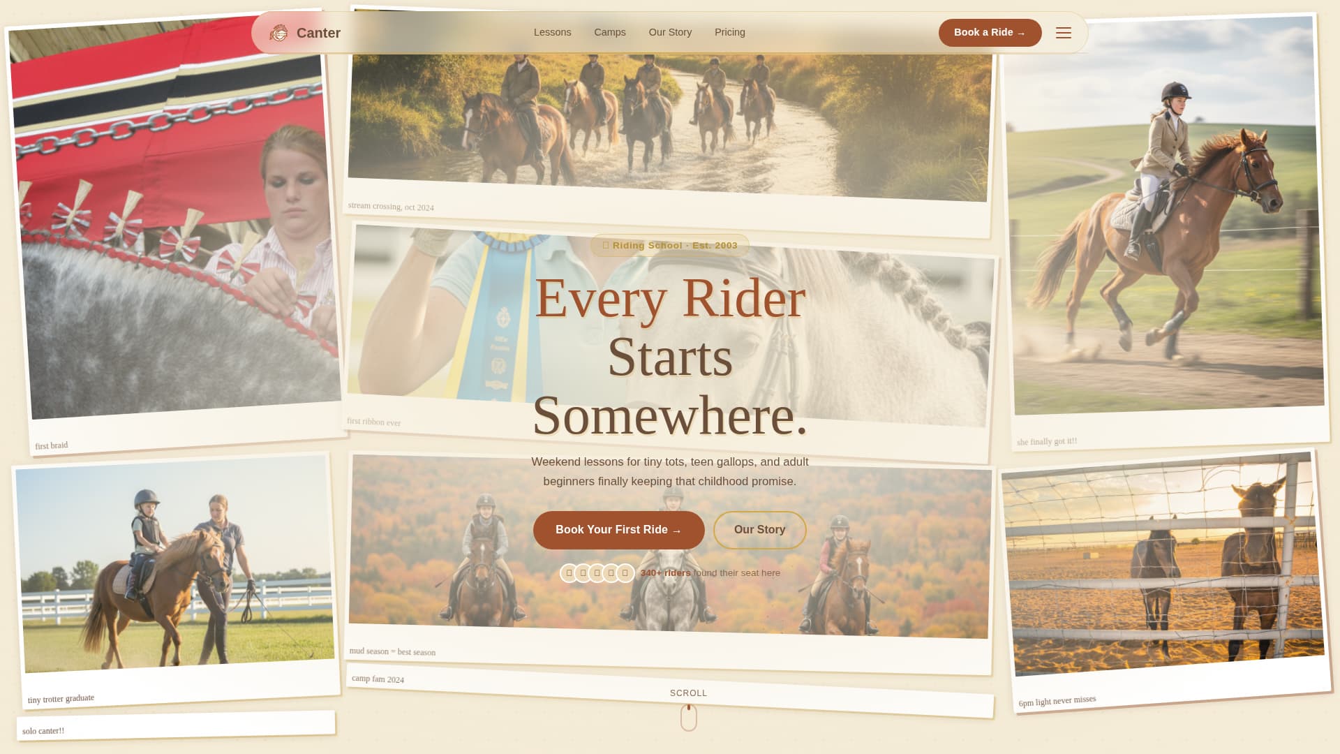Canter - Playful Equestrian Landing Page Template