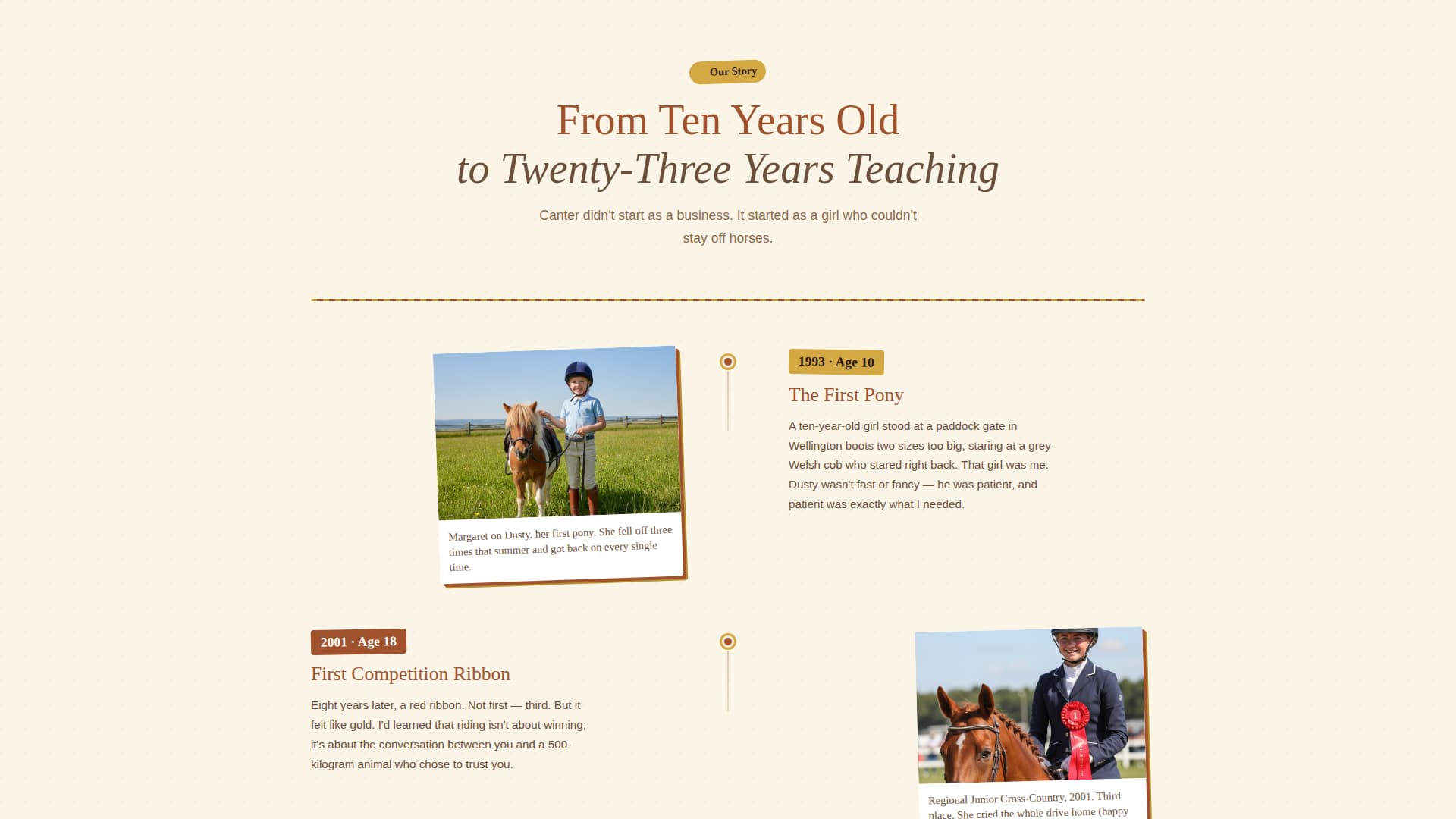 Canter - Playful Equestrian Landing Page Template