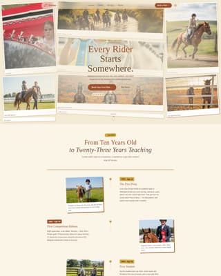 Canter - Playful Equestrian Landing Page Template