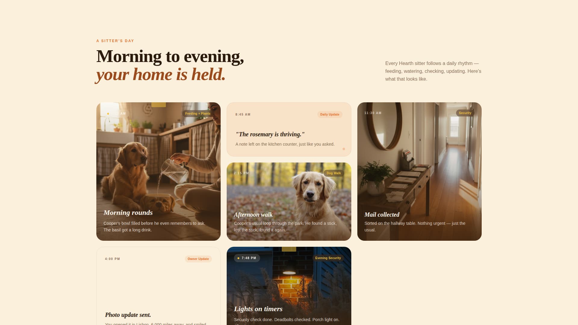 Hearth - Trusted Housesitting Landing Page Template