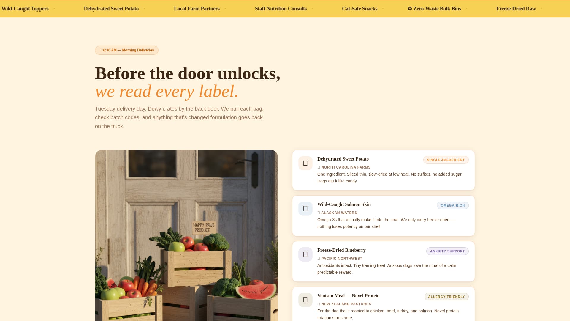 Kibble - Wholesome Petstore Landing Page Template