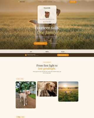 Dog Online Reviews Website Template