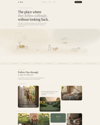Haven - Serene Pethotel Landing Page Template