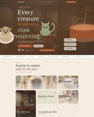 Hearth - Luxurious Petspa Landing Page Template