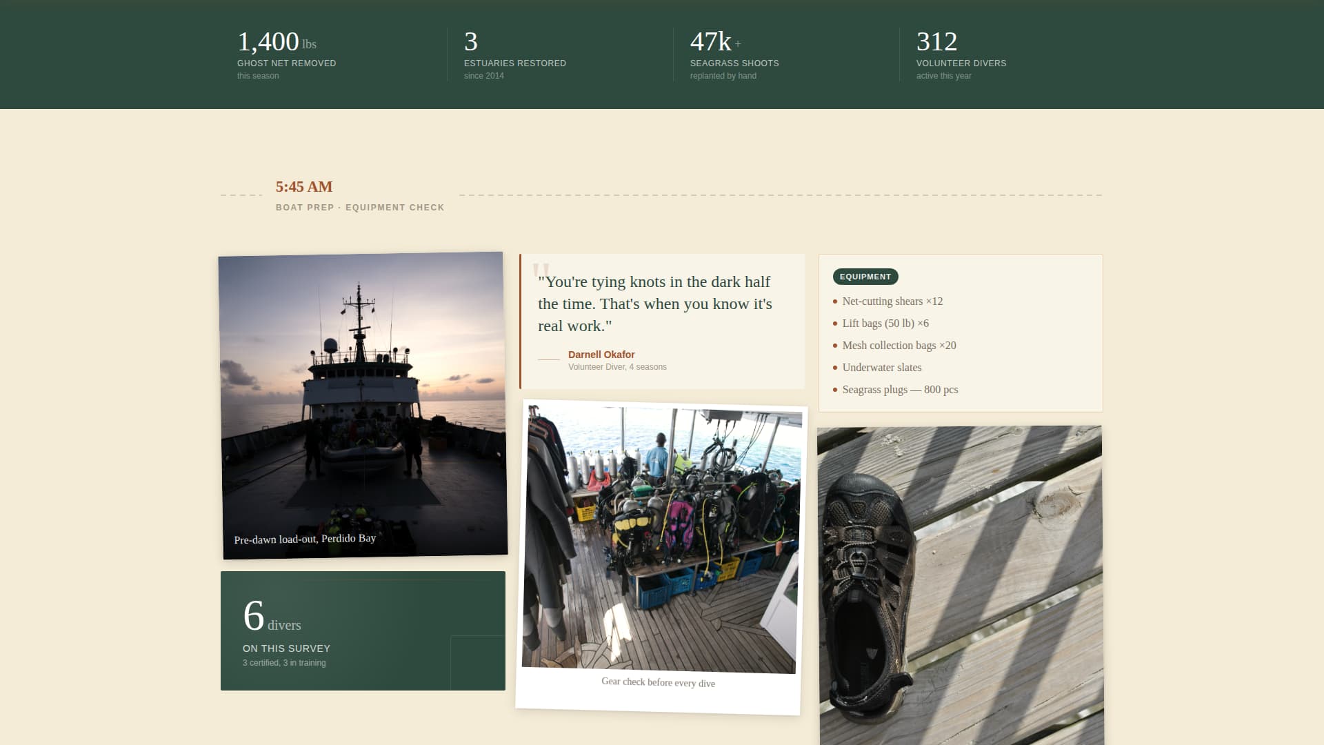 Tideline - Artisan Conservation Landing Page Template