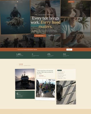 Tideline - Artisan Conservation Landing Page Template