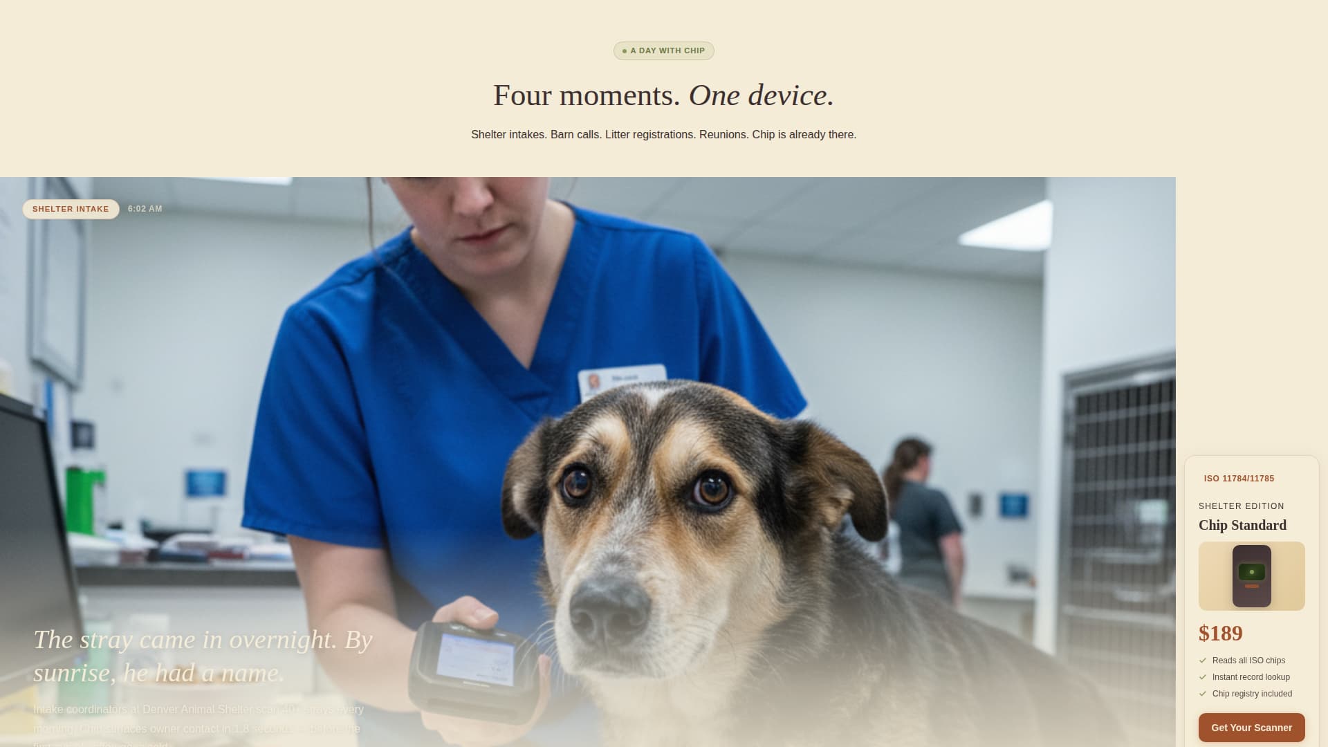 Chip - Trusted Pettech Landing Page Template
