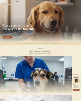 Chip - Trusted Pettech Landing Page Template