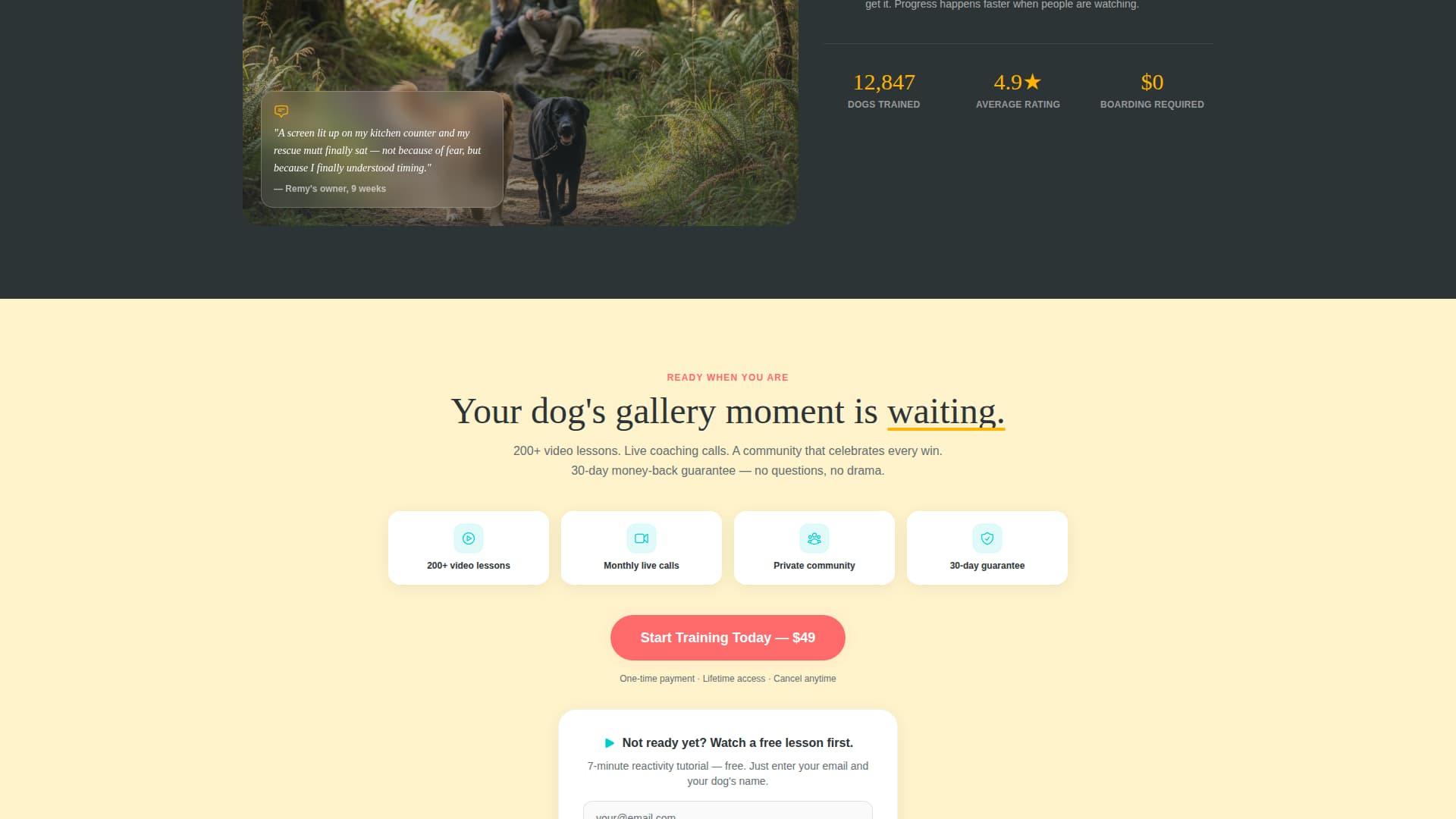 Heel - Rewarding Dogtraining Landing Page Template
