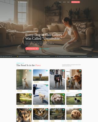 Heel - Rewarding Dogtraining Landing Page Template