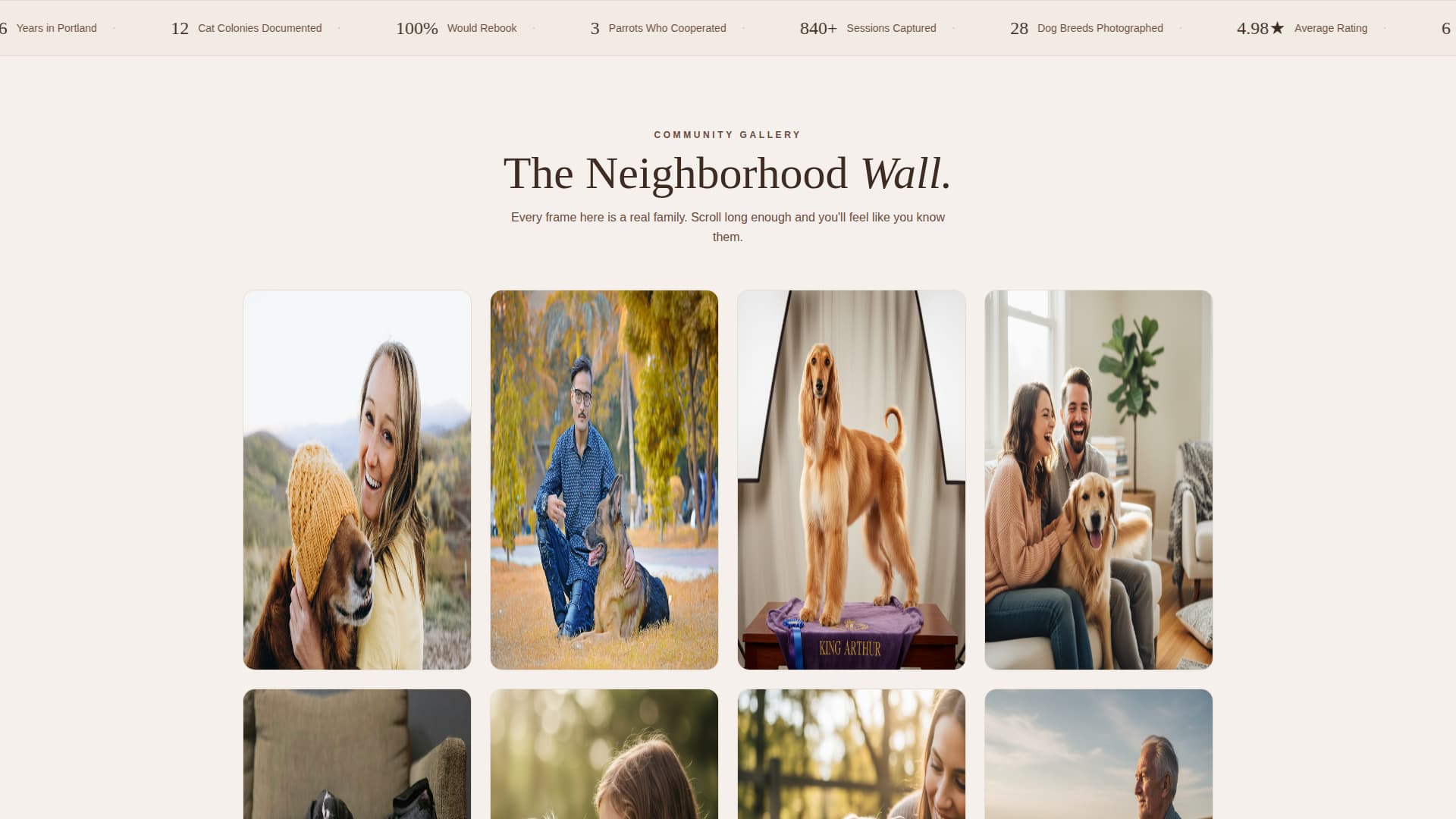 Pawprint - Heartwarming Petphotography Landing Page Template