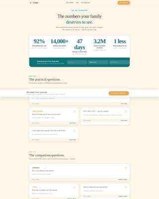 Ledger - Trusted Accounting Landing Page Template