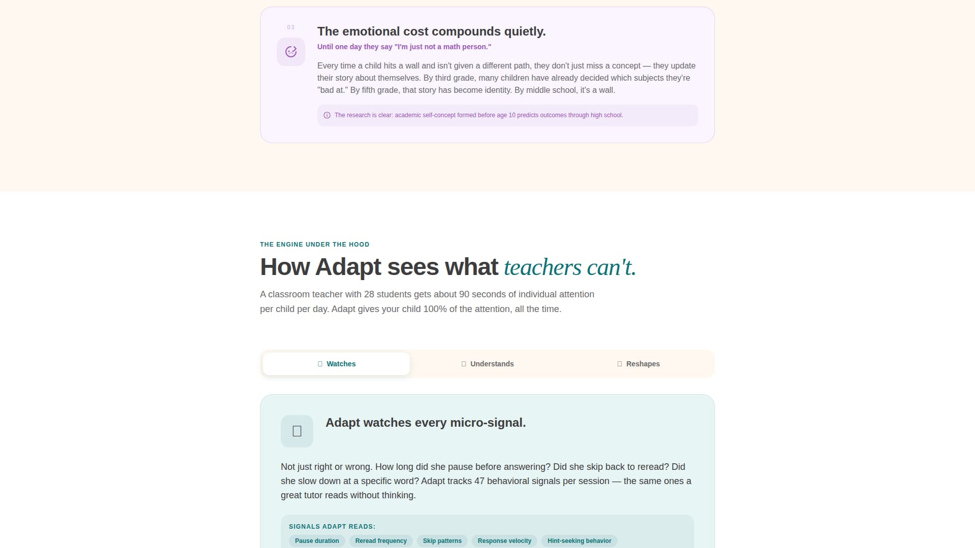 Adapt - Personalized Edtech Landing Page Template