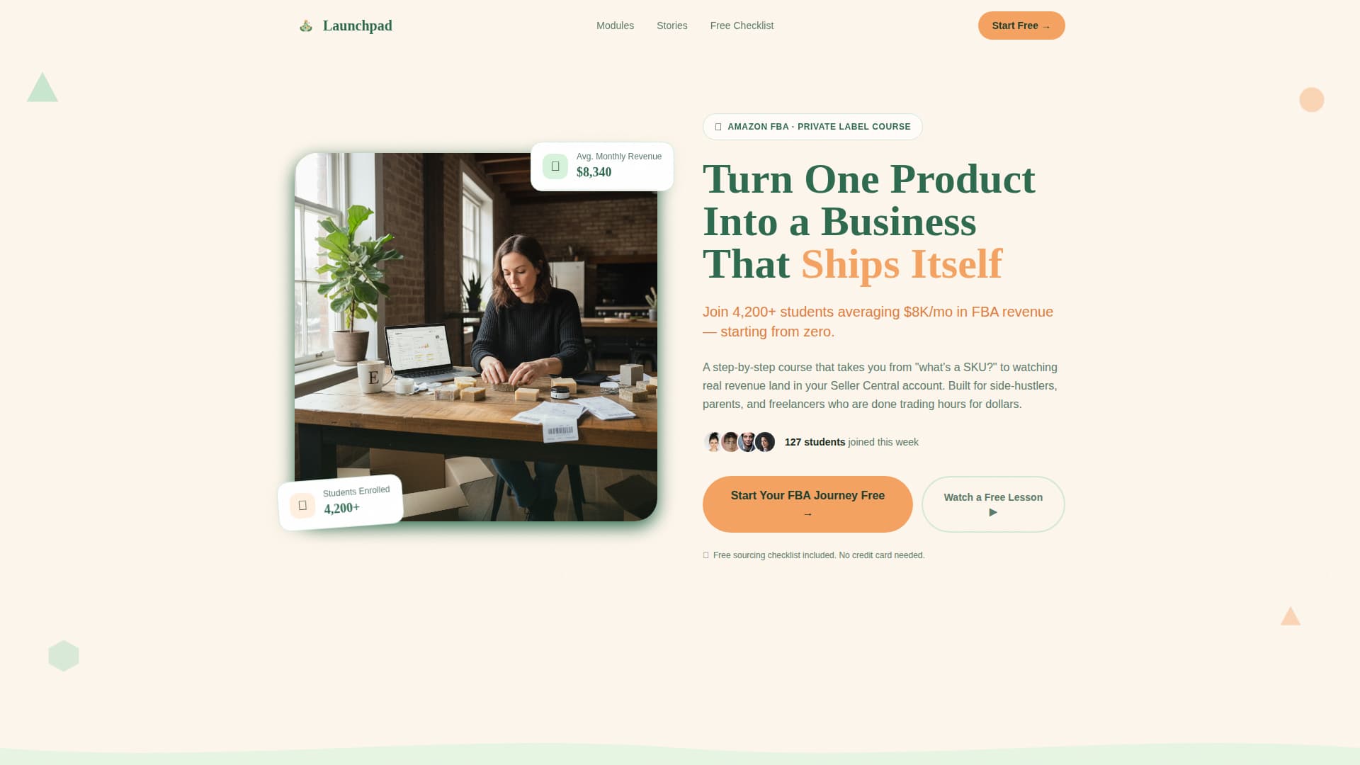 Launchpad - Proven FBA Landing Page Template