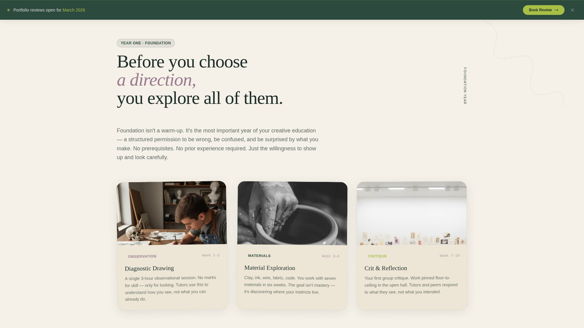 Atelier - Inspiring Artcollege Landing Page Template
