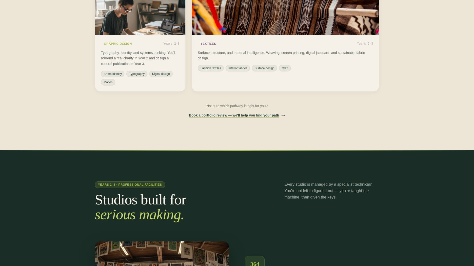 Atelier - Inspiring Artcollege Landing Page Template