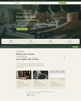 Atelier - Inspiring Artcollege Landing Page Template
