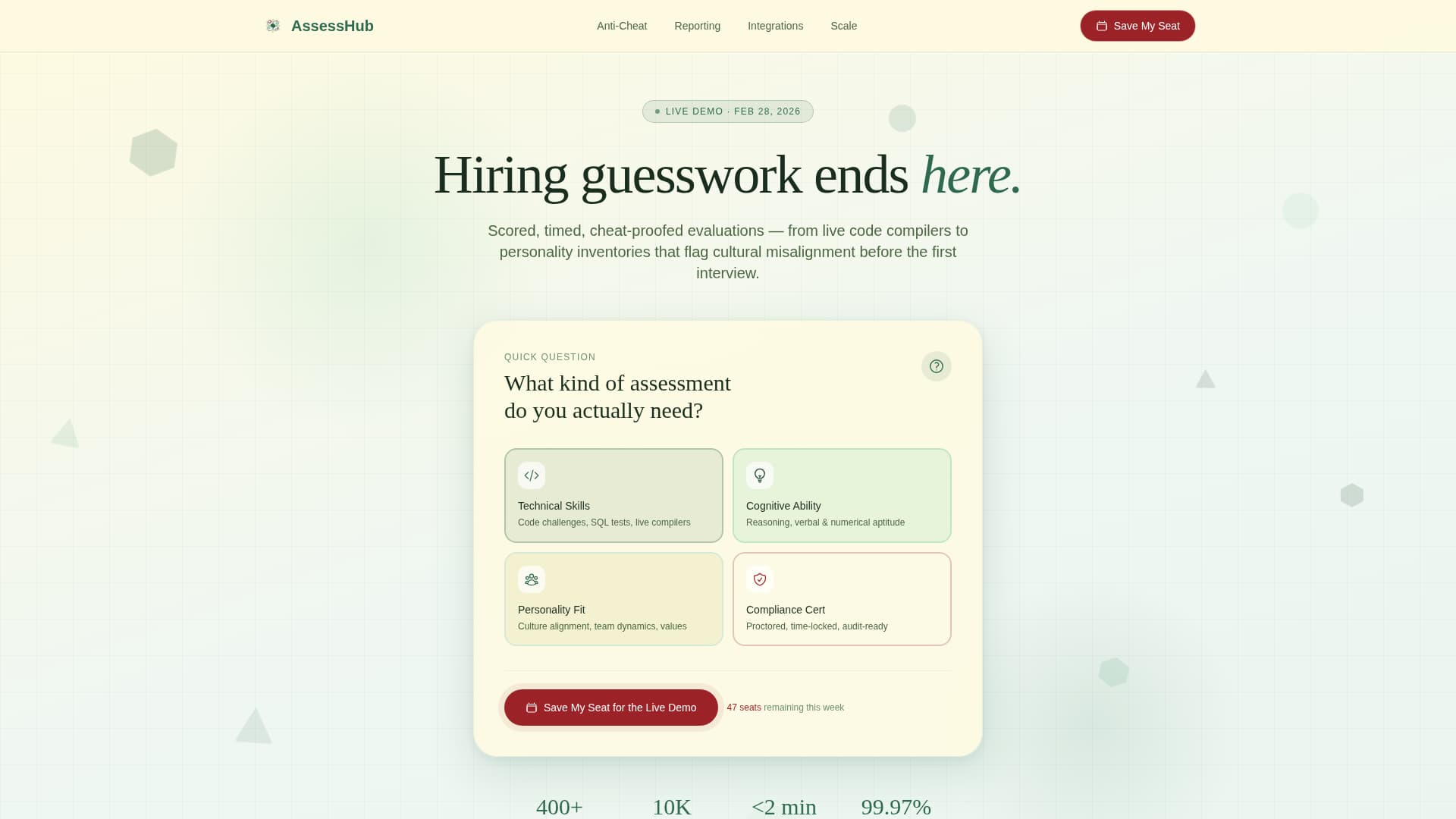 Assess - Powerful Edtech Landing Page Template