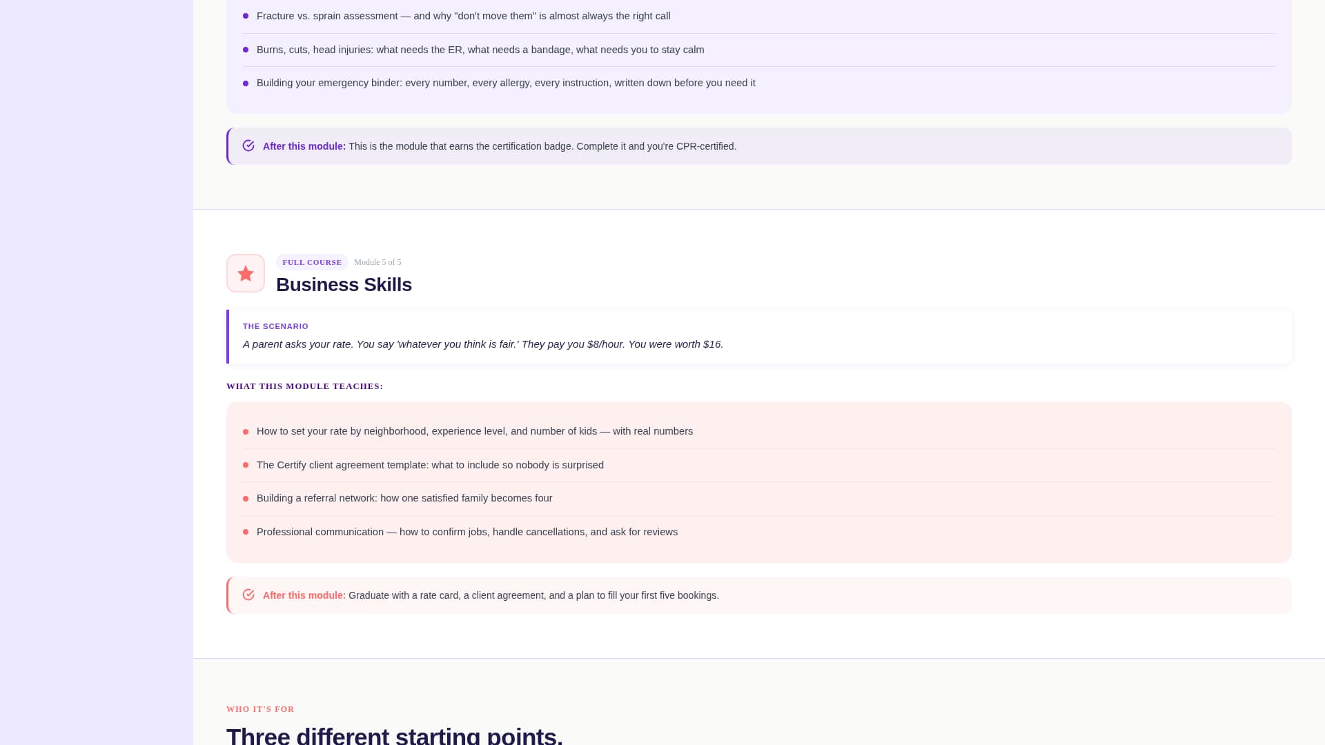 Certify - Playful Babysittercertification Landing Page Template