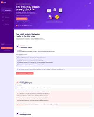 Certify - Playful Babysittercertification Landing Page Template