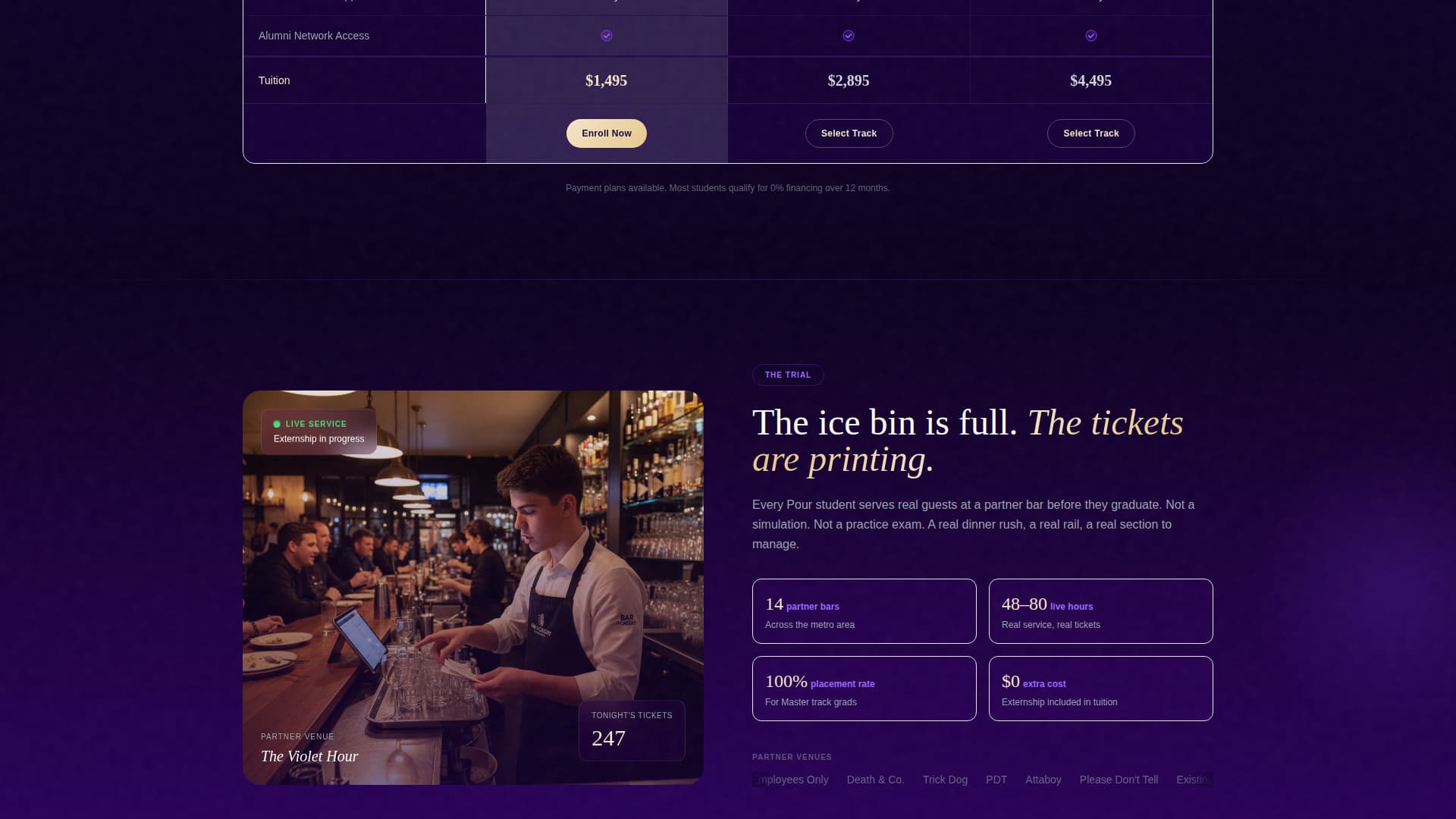 Pour - Elite Bartending Landing Page Template