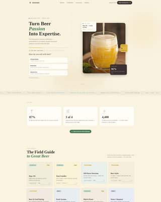 Cicerone - Playful Beercertification Landing Page Template