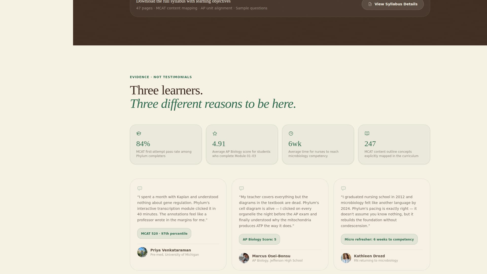 Phylum - Authoritative Biology Landing Page Template