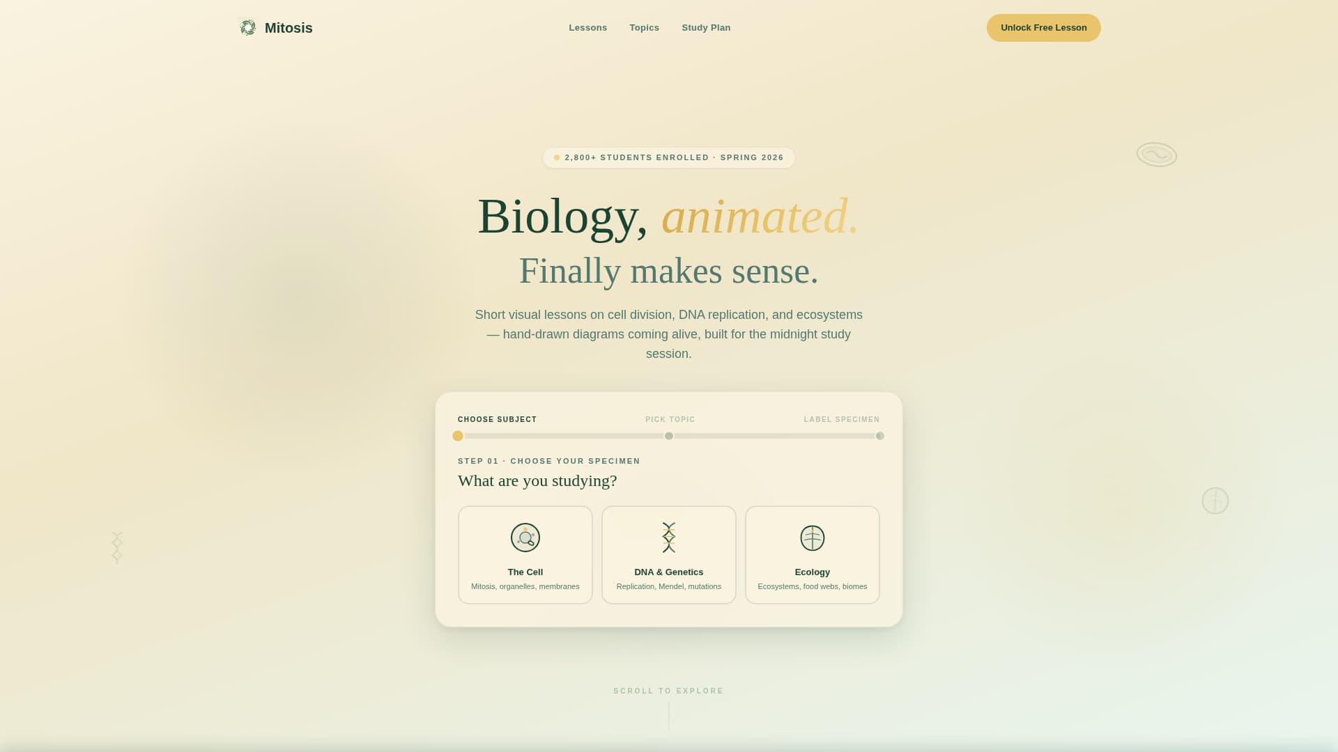 Mitosis - Engaging Biology Landing Page Template