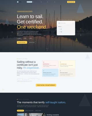 Helm - Certified Sailing Landing Page Template