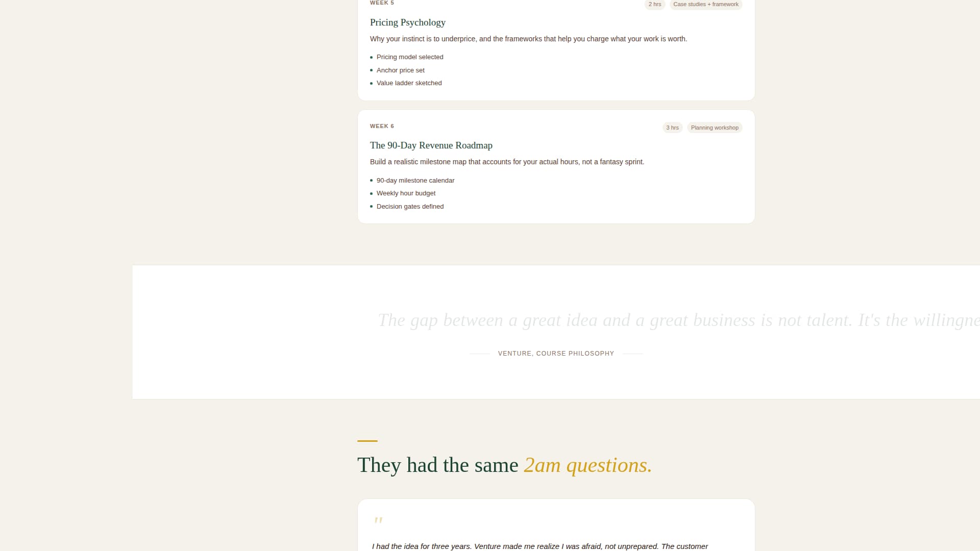 Venture - Personalized Entrepreneurship Landing Page Template
