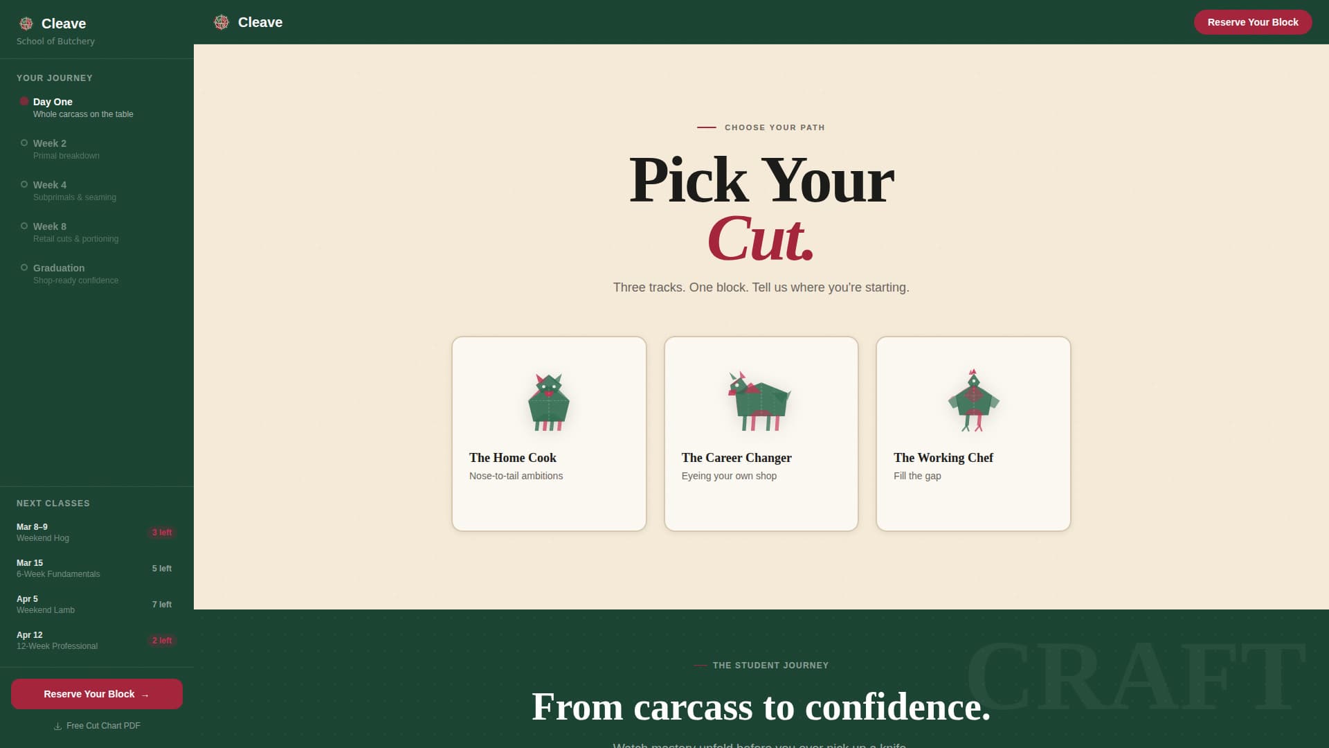 Cleave - Bold Butchery Landing Page Template