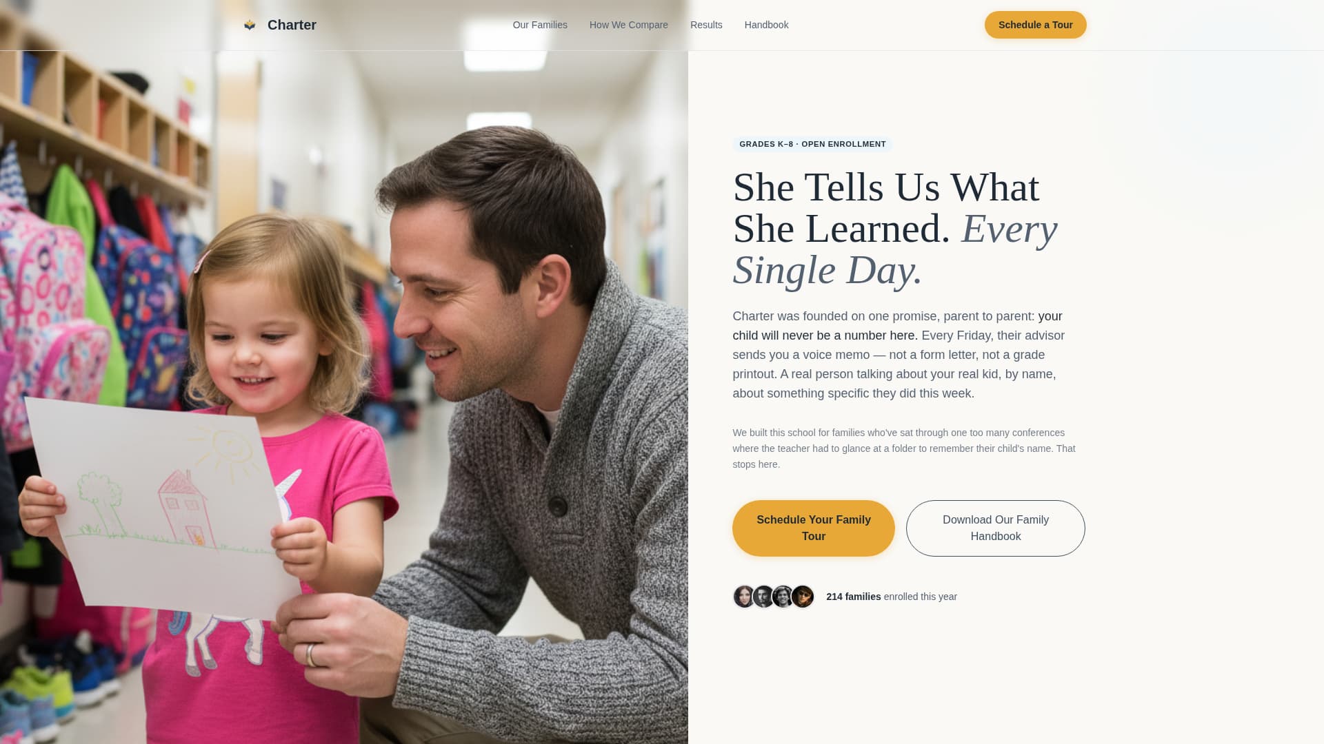 Charter - Inspiring School Landing Page Template