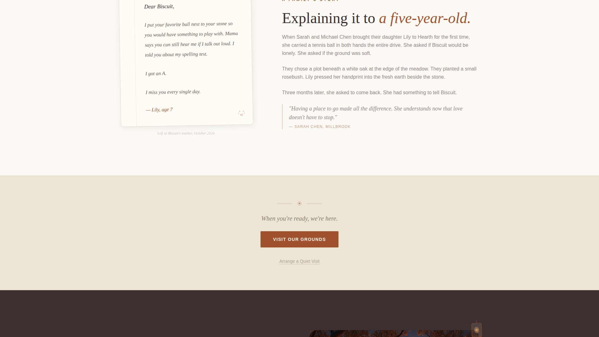 Hearth - Peaceful Petcemetery Landing Page Template