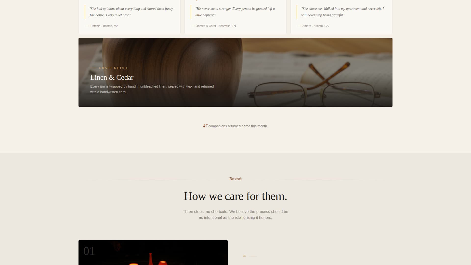 Hearth - Gentle Petcremation Landing Page Template