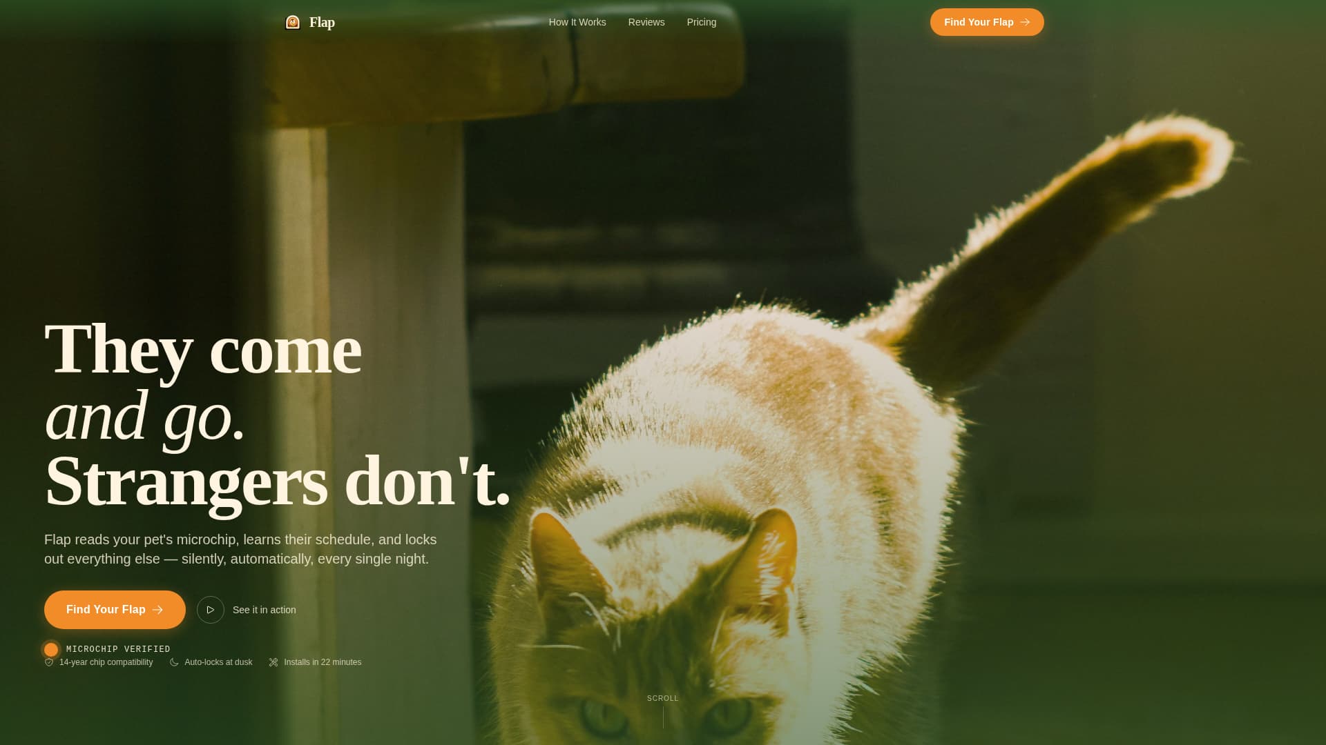 Flap - Smart Petdoor Landing Page Template
