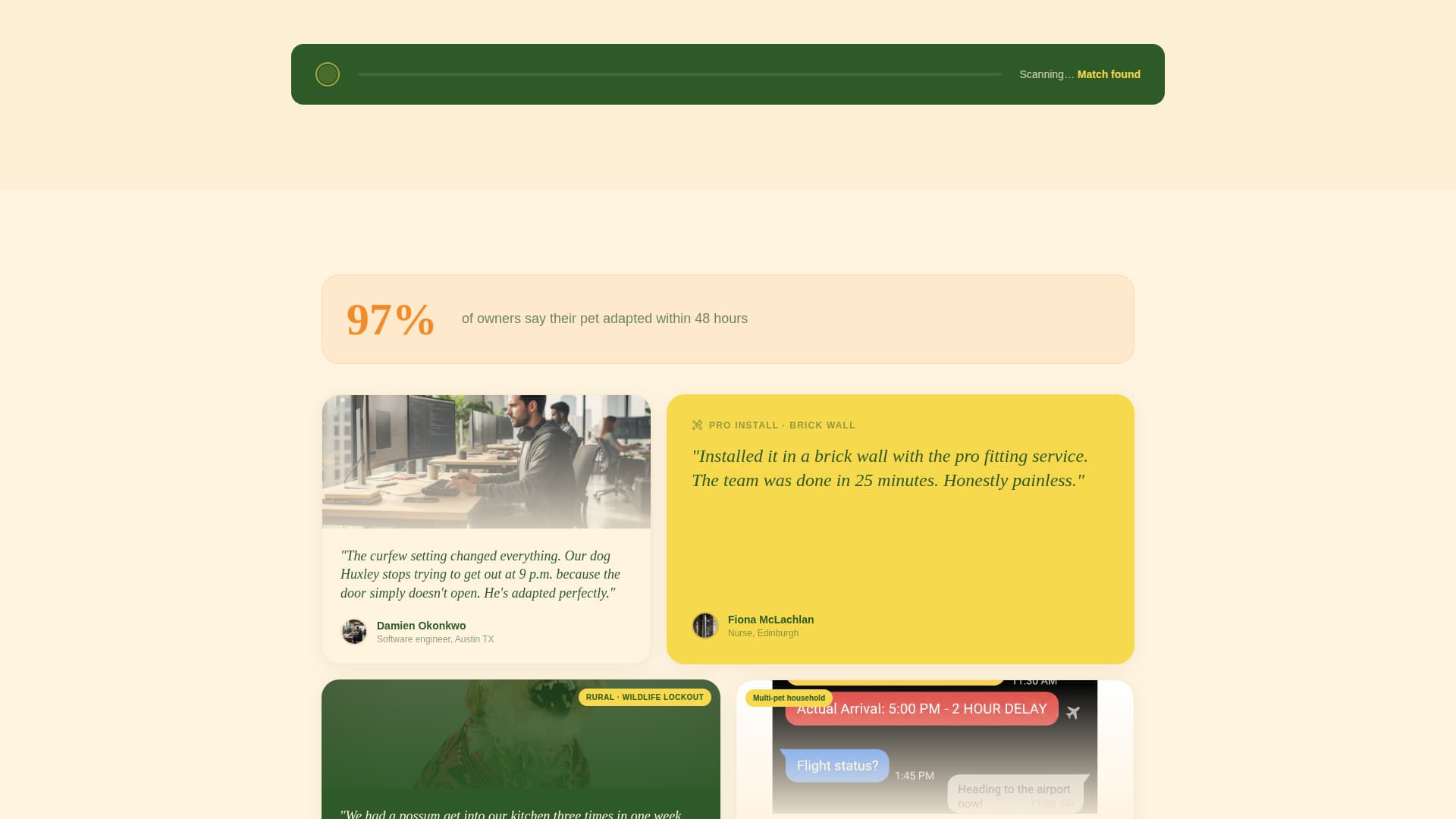 Flap - Smart Petdoor Landing Page Template