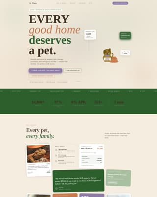 Paws - Compassionate Petfinancing Landing Page Template