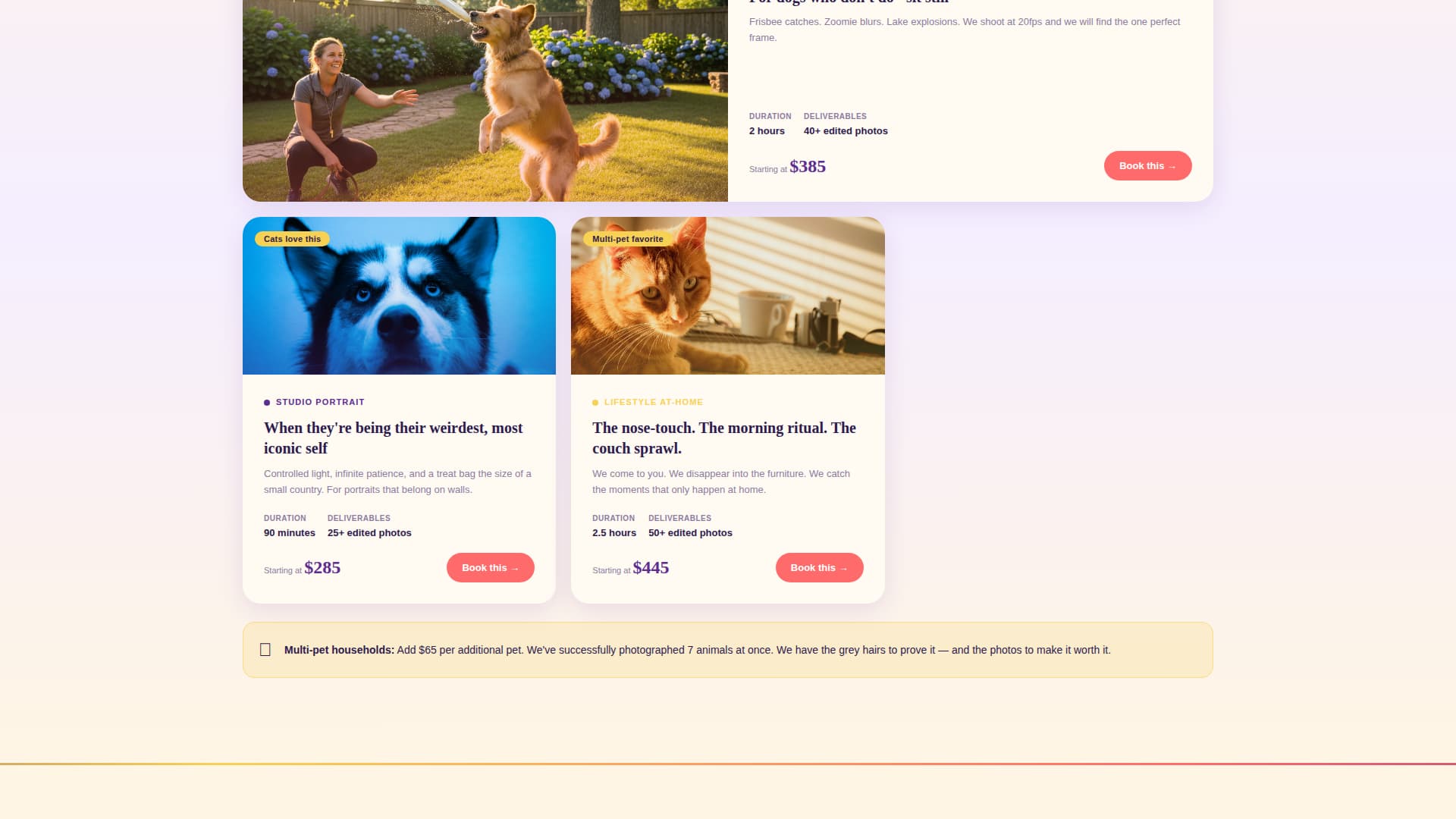 Shutter - Heartwarming Petphotography Landing Page Template