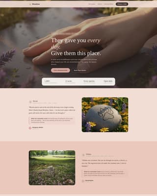 Meadow - Heartfelt Petmemorial Landing Page Template