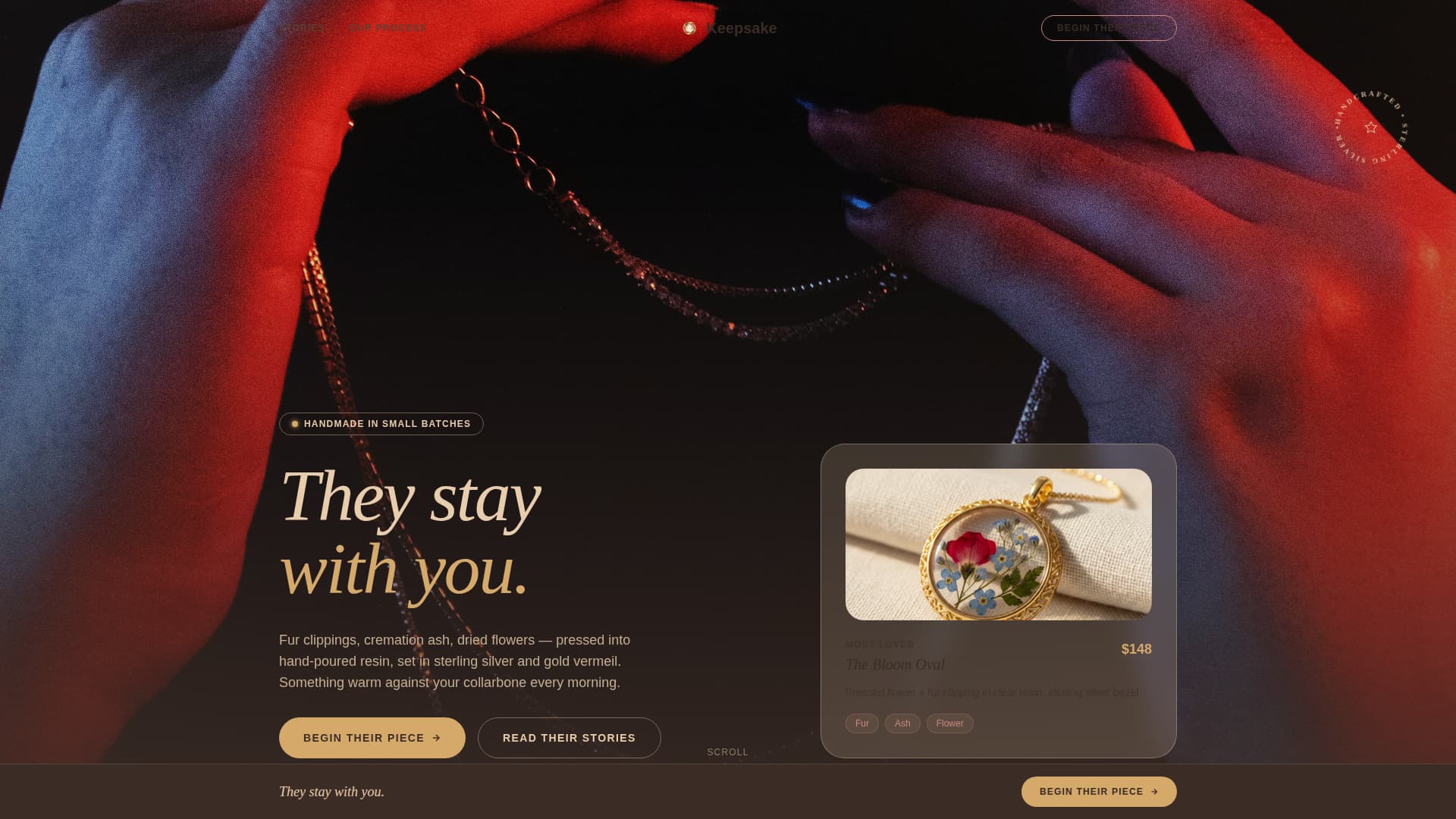 Keepsake - Heartfelt Memorial Landing Page Template