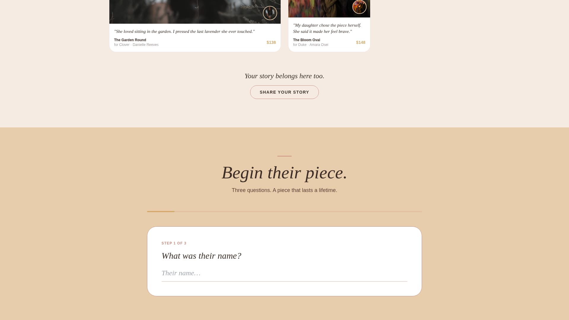 Keepsake - Heartfelt Memorial Landing Page Template