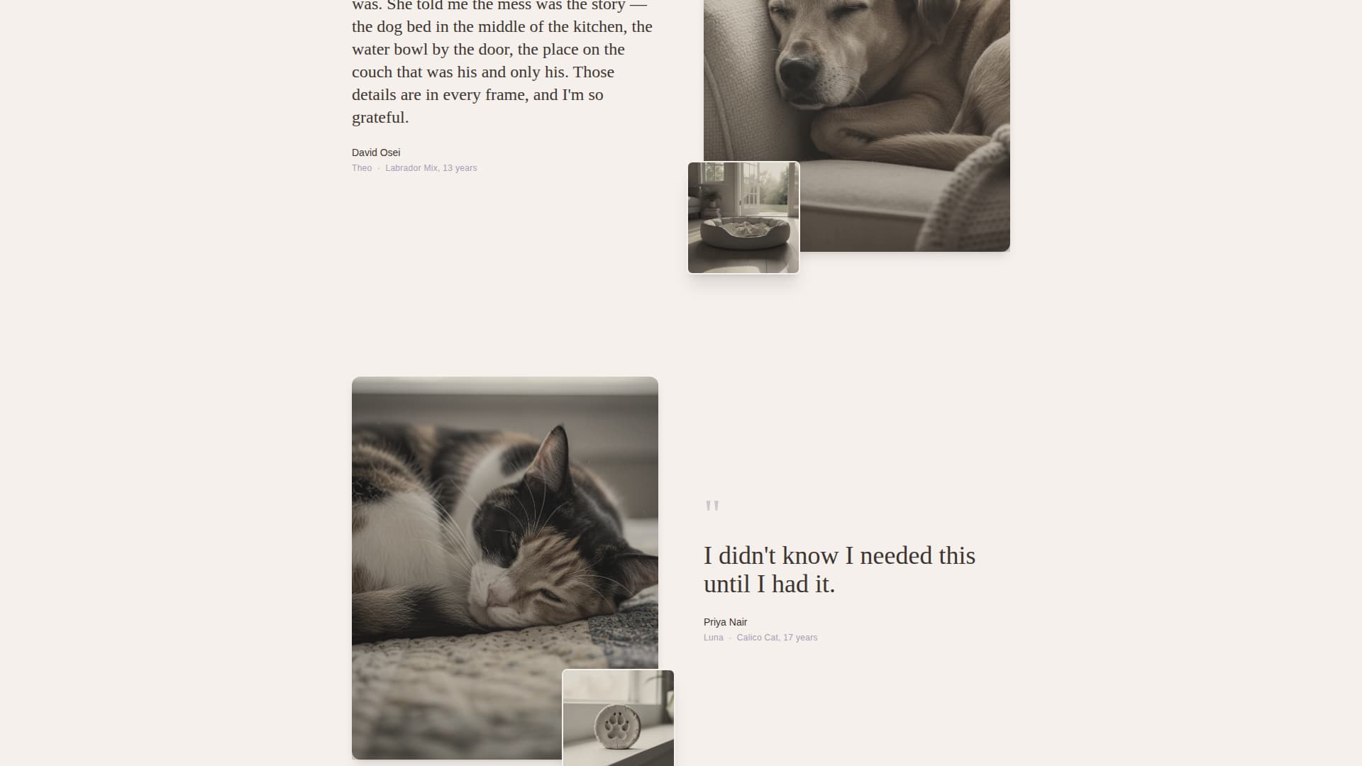 Keepsake - Heartfelt Petmemorial Landing Page Template