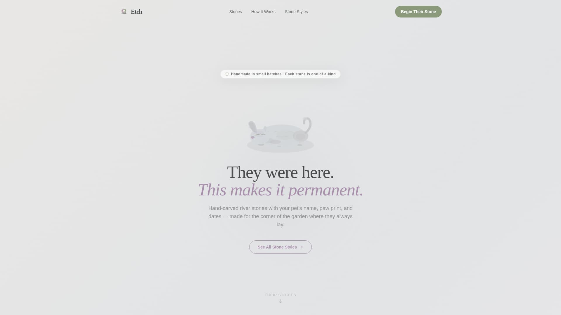 Etch - Heartfelt Memorial Landing Page Template