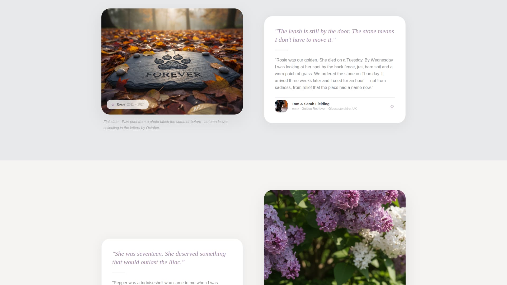 Etch - Heartfelt Memorial Landing Page Template