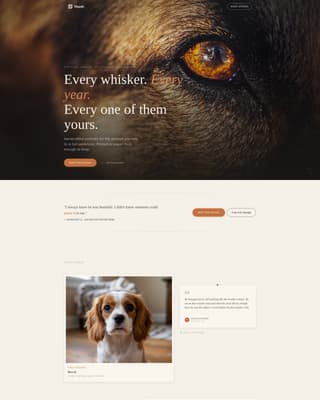 Muzzle - Heartfelt Petportrait Landing Page Template