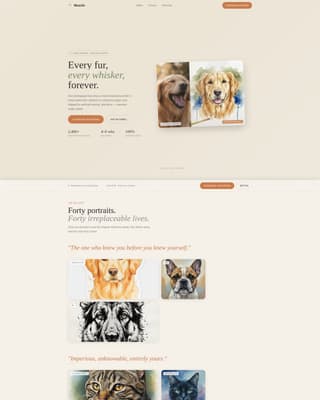 Muzzle - Heartfelt Petportrait Landing Page Template