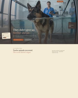 Mend - Trusted Petrehabilitation Landing Page Template
