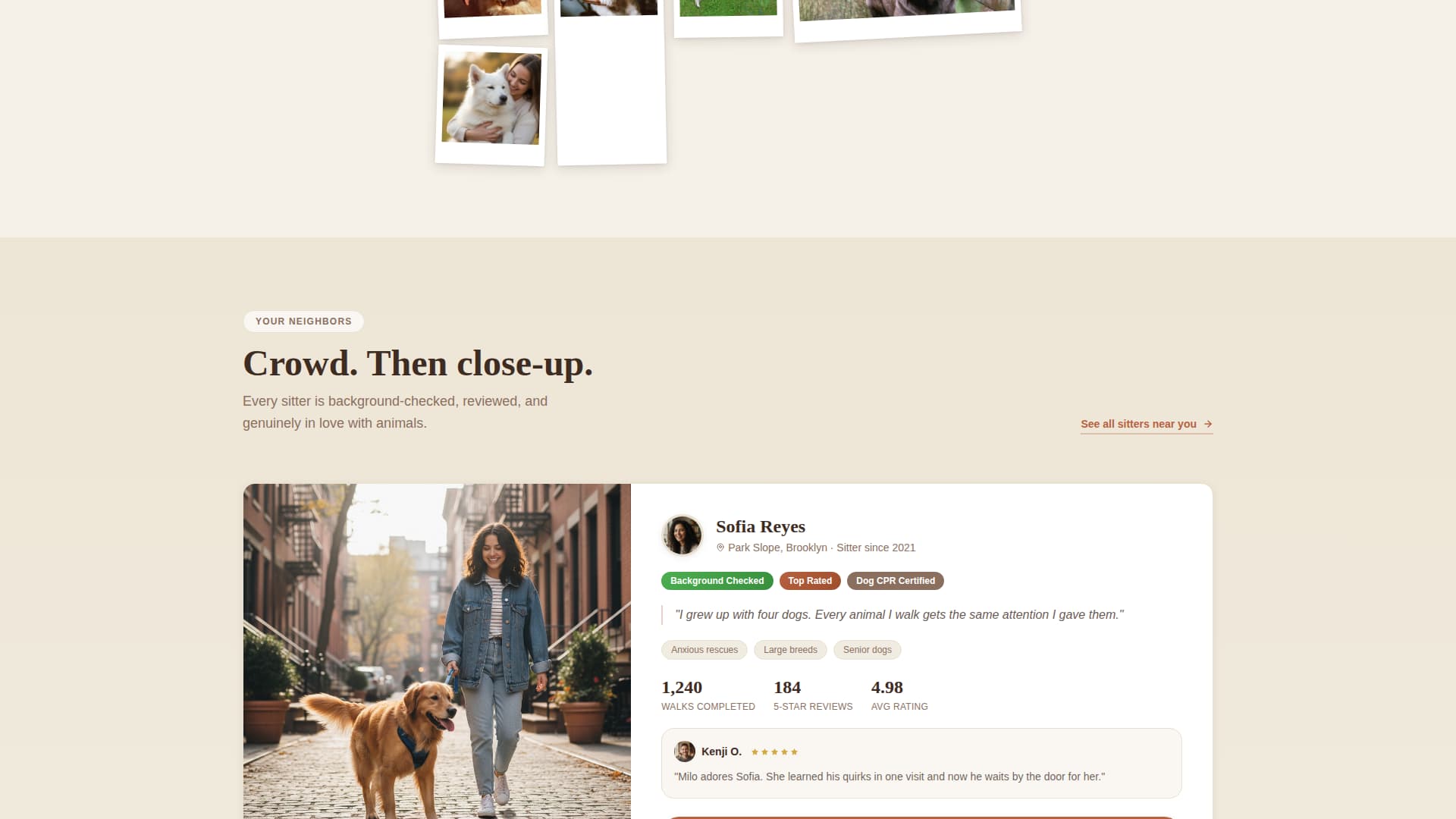 Sitter - Trusted Petsitting Landing Page Template