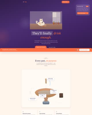 Flow - Charming Petfountain Landing Page Template
