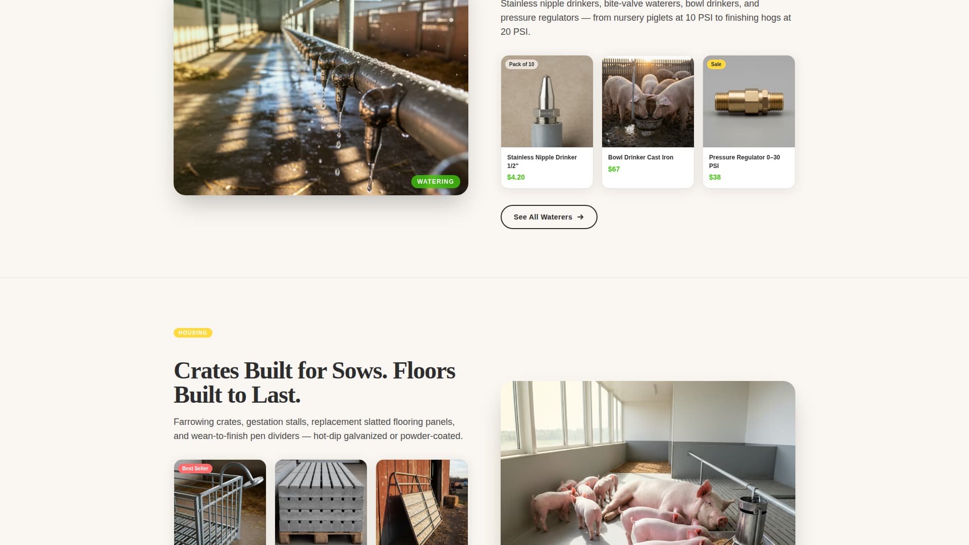Trough - Bold Hogequipment Landing Page Template